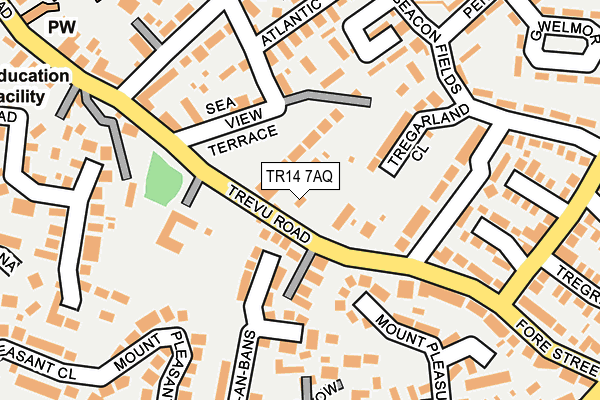 TR14 7AQ map - OS OpenMap – Local (Ordnance Survey)