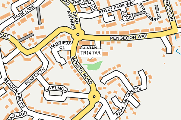 TR14 7AR map - OS OpenMap – Local (Ordnance Survey)