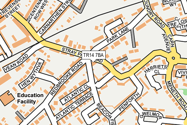 TR14 7BA map - OS OpenMap – Local (Ordnance Survey)