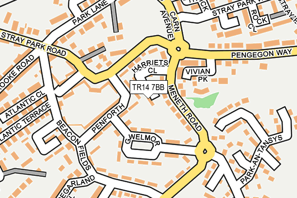 TR14 7BB map - OS OpenMap – Local (Ordnance Survey)