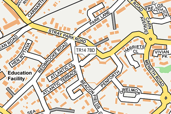 TR14 7BD map - OS OpenMap – Local (Ordnance Survey)