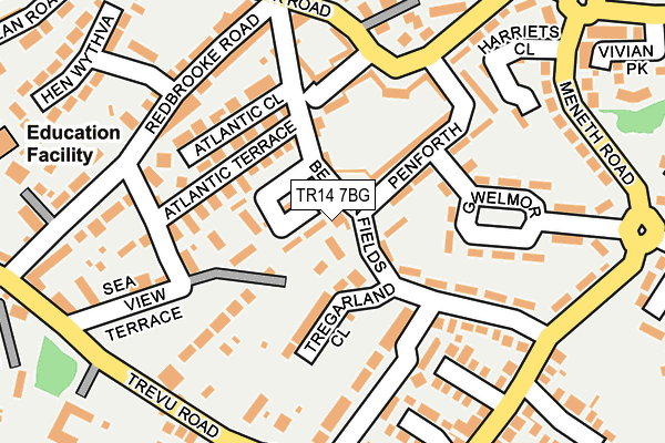 TR14 7BG map - OS OpenMap – Local (Ordnance Survey)
