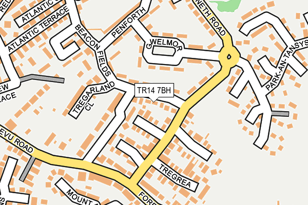 TR14 7BH map - OS OpenMap – Local (Ordnance Survey)