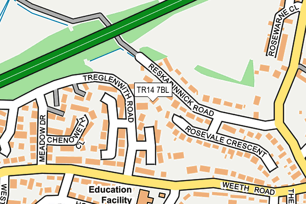 TR14 7BL map - OS OpenMap – Local (Ordnance Survey)