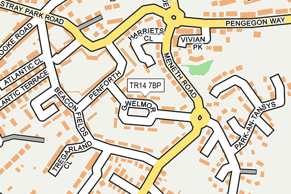 TR14 7BP map - OS OpenMap – Local (Ordnance Survey)