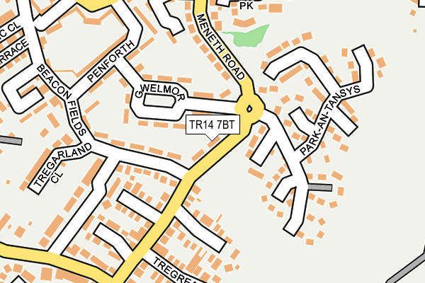 TR14 7BT map - OS OpenMap – Local (Ordnance Survey)