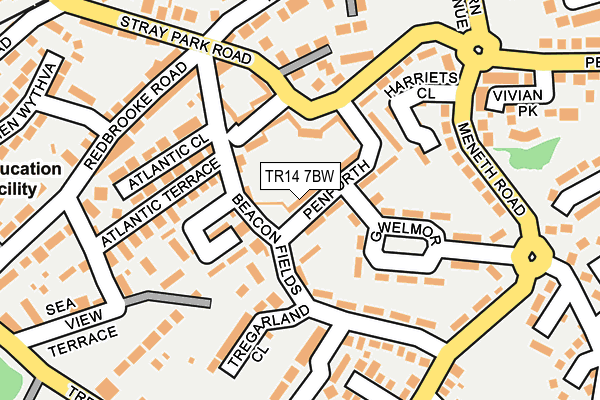 TR14 7BW map - OS OpenMap – Local (Ordnance Survey)