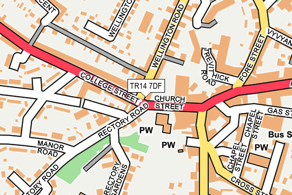 TR14 7DF map - OS OpenMap – Local (Ordnance Survey)