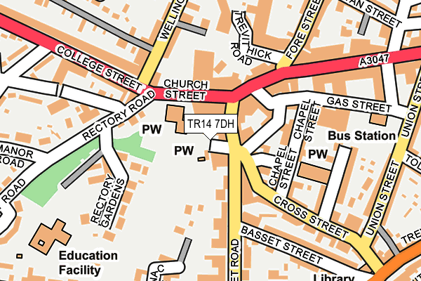 TR14 7DH map - OS OpenMap – Local (Ordnance Survey)