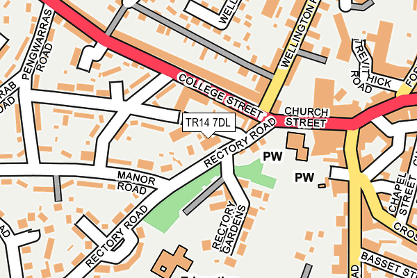 TR14 7DL map - OS OpenMap – Local (Ordnance Survey)