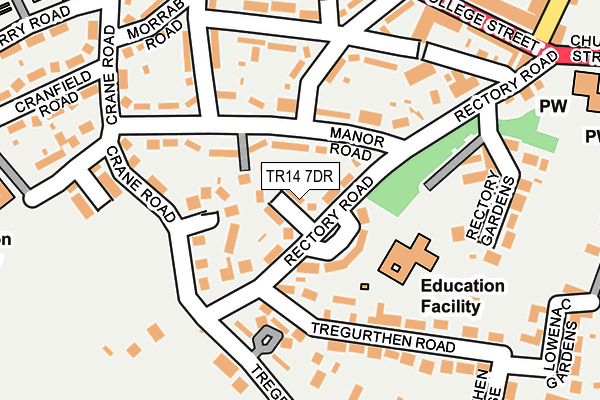 TR14 7DR map - OS OpenMap – Local (Ordnance Survey)