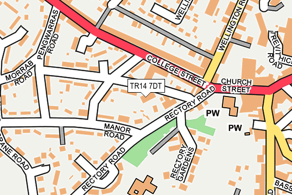 TR14 7DT map - OS OpenMap – Local (Ordnance Survey)