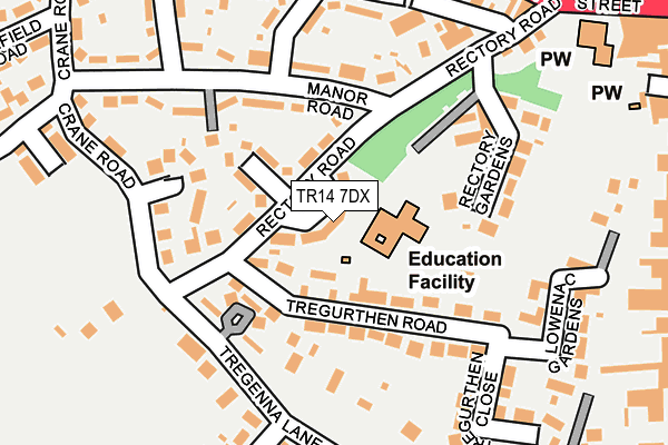 TR14 7DX map - OS OpenMap – Local (Ordnance Survey)