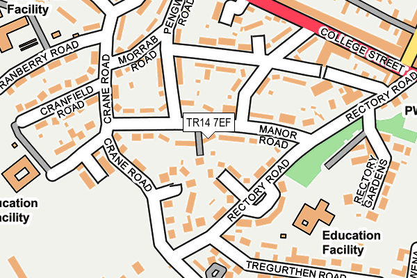 TR14 7EF map - OS OpenMap – Local (Ordnance Survey)