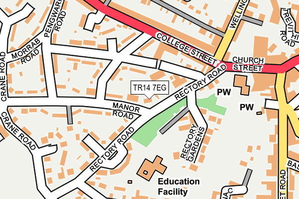 TR14 7EG map - OS OpenMap – Local (Ordnance Survey)