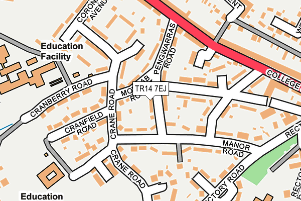 TR14 7EJ map - OS OpenMap – Local (Ordnance Survey)