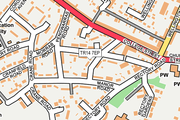 TR14 7EP map - OS OpenMap – Local (Ordnance Survey)