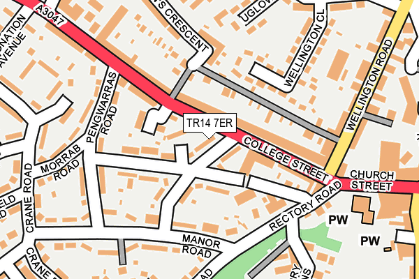TR14 7ER map - OS OpenMap – Local (Ordnance Survey)