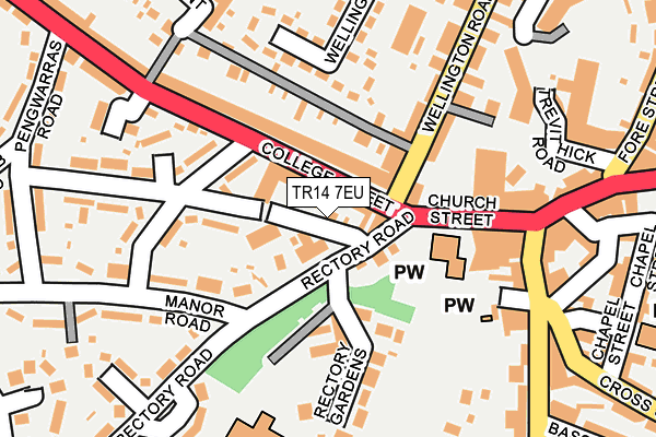 TR14 7EU map - OS OpenMap – Local (Ordnance Survey)