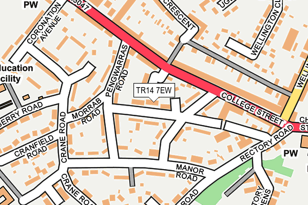 TR14 7EW map - OS OpenMap – Local (Ordnance Survey)