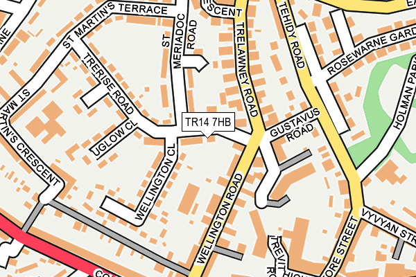 TR14 7HB map - OS OpenMap – Local (Ordnance Survey)