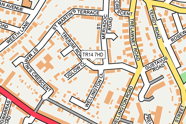 TR14 7HD map - OS OpenMap – Local (Ordnance Survey)