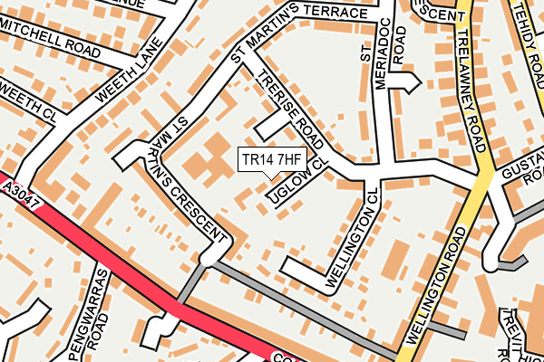 TR14 7HF map - OS OpenMap – Local (Ordnance Survey)