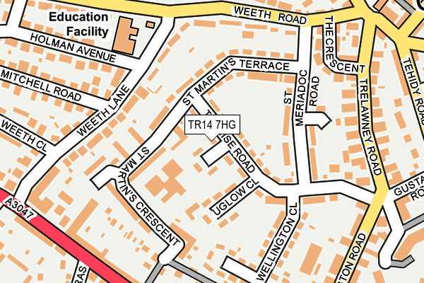 TR14 7HG map - OS OpenMap – Local (Ordnance Survey)