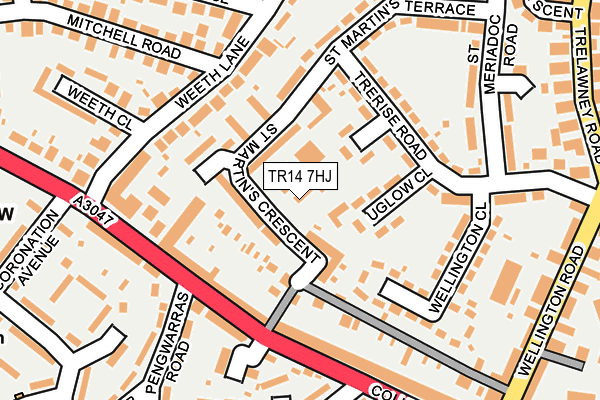 TR14 7HJ map - OS OpenMap – Local (Ordnance Survey)