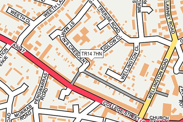 TR14 7HN map - OS OpenMap – Local (Ordnance Survey)