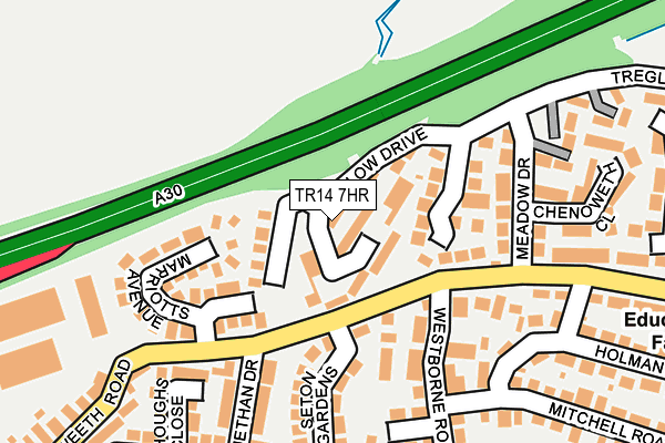 TR14 7HR map - OS OpenMap – Local (Ordnance Survey)