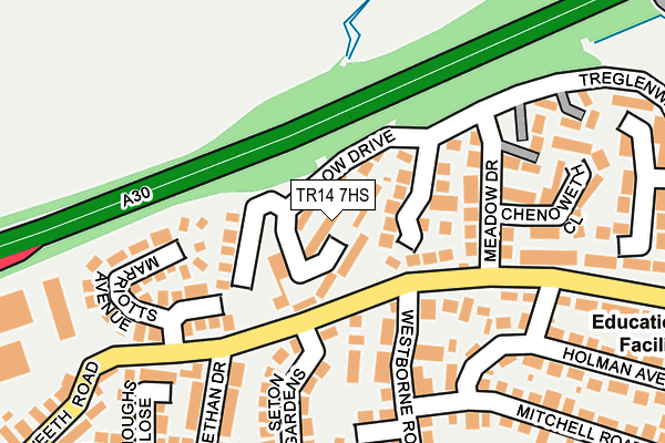 TR14 7HS map - OS OpenMap – Local (Ordnance Survey)
