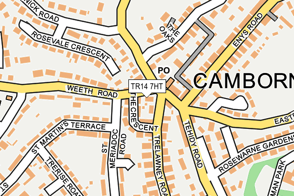 TR14 7HT map - OS OpenMap – Local (Ordnance Survey)