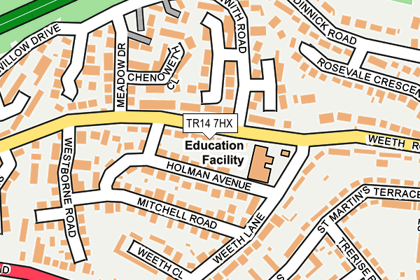 TR14 7HX map - OS OpenMap – Local (Ordnance Survey)