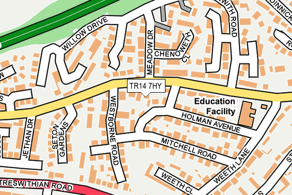 TR14 7HY map - OS OpenMap – Local (Ordnance Survey)