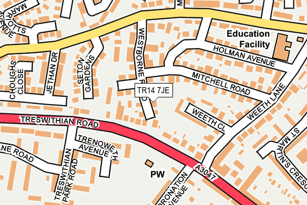 TR14 7JE map - OS OpenMap – Local (Ordnance Survey)