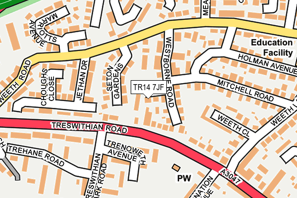 TR14 7JF map - OS OpenMap – Local (Ordnance Survey)