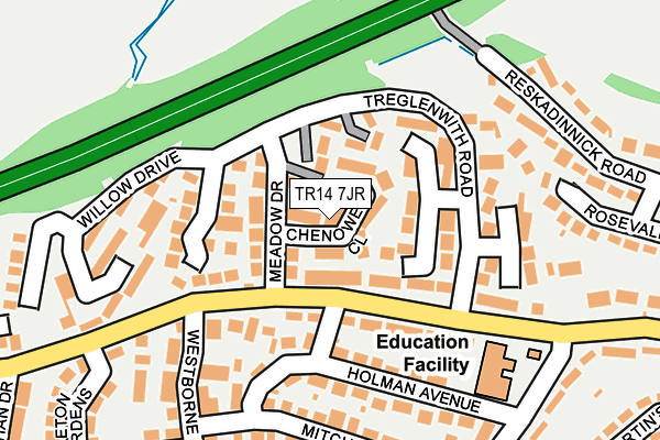 TR14 7JR map - OS OpenMap – Local (Ordnance Survey)