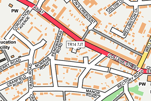 TR14 7JT map - OS OpenMap – Local (Ordnance Survey)