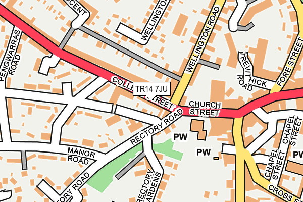 TR14 7JU map - OS OpenMap – Local (Ordnance Survey)