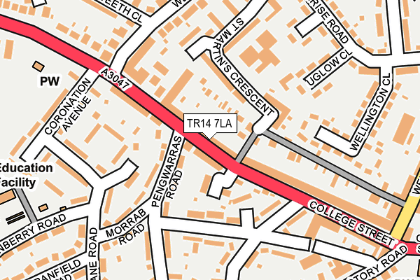 TR14 7LA map - OS OpenMap – Local (Ordnance Survey)