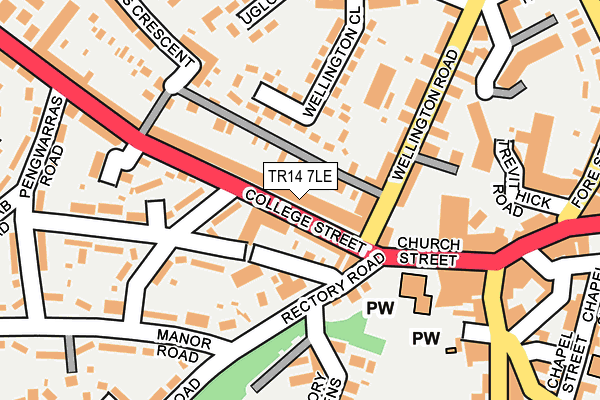TR14 7LE map - OS OpenMap – Local (Ordnance Survey)