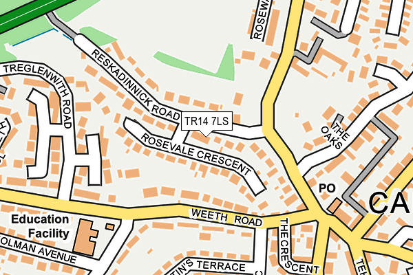 TR14 7LS map - OS OpenMap – Local (Ordnance Survey)