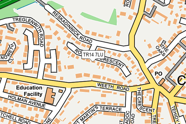TR14 7LU map - OS OpenMap – Local (Ordnance Survey)