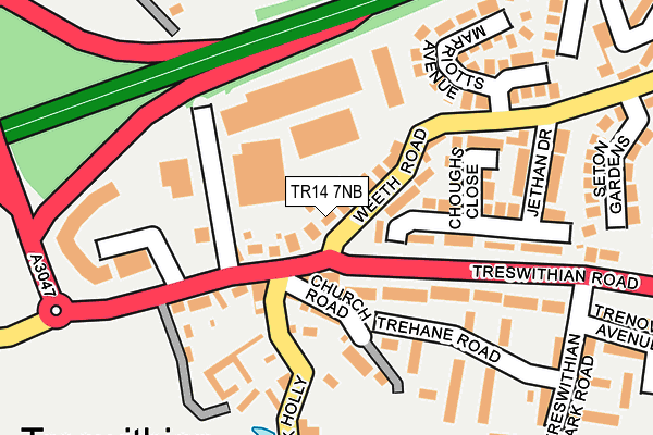 TR14 7NB map - OS OpenMap – Local (Ordnance Survey)