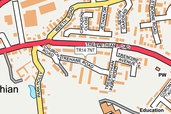TR14 7NT map - OS OpenMap – Local (Ordnance Survey)