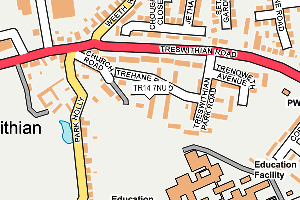 TR14 7NU map - OS OpenMap – Local (Ordnance Survey)