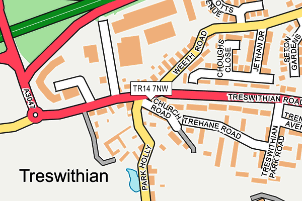 TR14 7NW map - OS OpenMap – Local (Ordnance Survey)