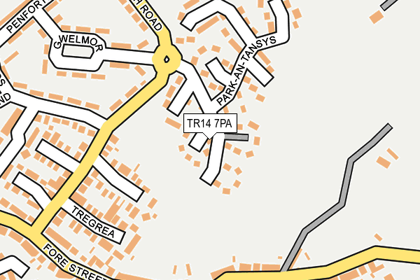 TR14 7PA map - OS OpenMap – Local (Ordnance Survey)