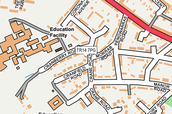 TR14 7PG map - OS OpenMap – Local (Ordnance Survey)